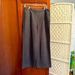 Gray knit pants, wide leg